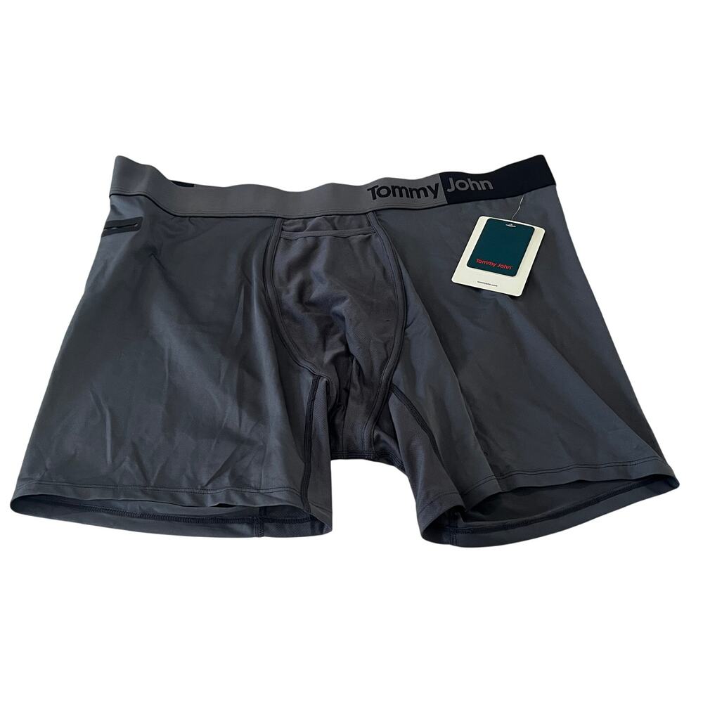 15-56 TOMMY JOHN Men's NWT $36 360 Sport Boxer Briefs Gray 3XL